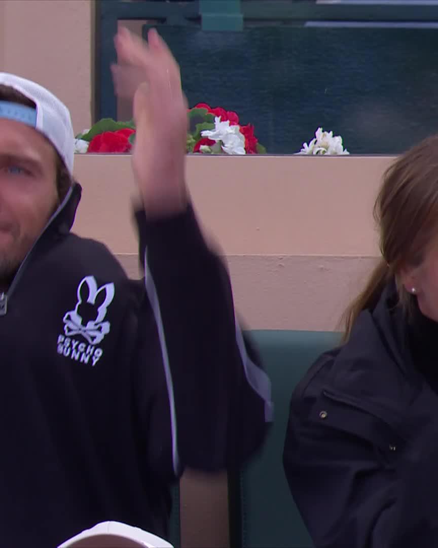 Nothing like some family support 🥰 Arthur Rinderknech Valentin Vacherot #RolexMonteCarloMasters