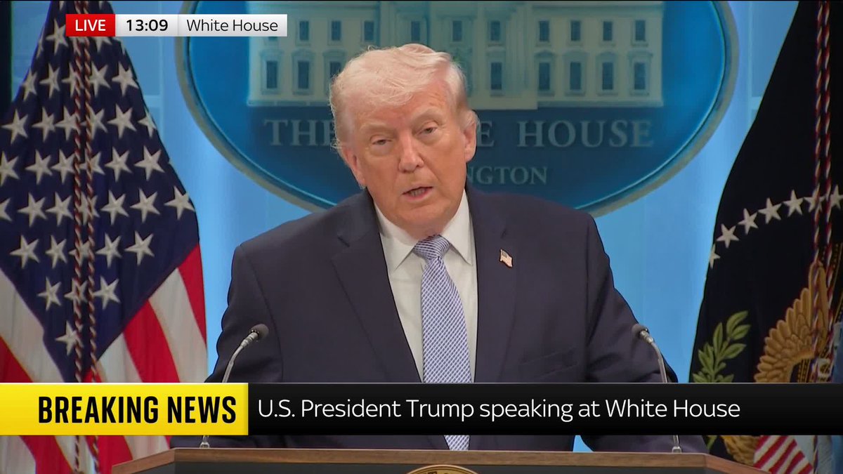 "We leave no American behind." U.S. President Donald Trump says the rescue of two U.S. fighter pilots in Iran after their F-15 was shot down was 'very historic'. 📺 Sky 501, Virgin 602, Freeview 233 and YouTube