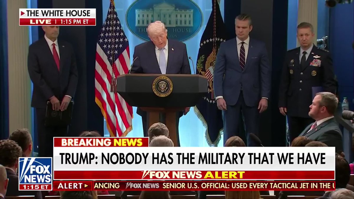 NEW: "In a breathtaking show of skill and precision, lethality and force, America's military descended on the area." "The heroic F-15 Weapon System Officer had evaded capture on the ground in Iran for almost 48 hours. That's a long time when you're in tough shape, and when you're bleeding." – President Trump