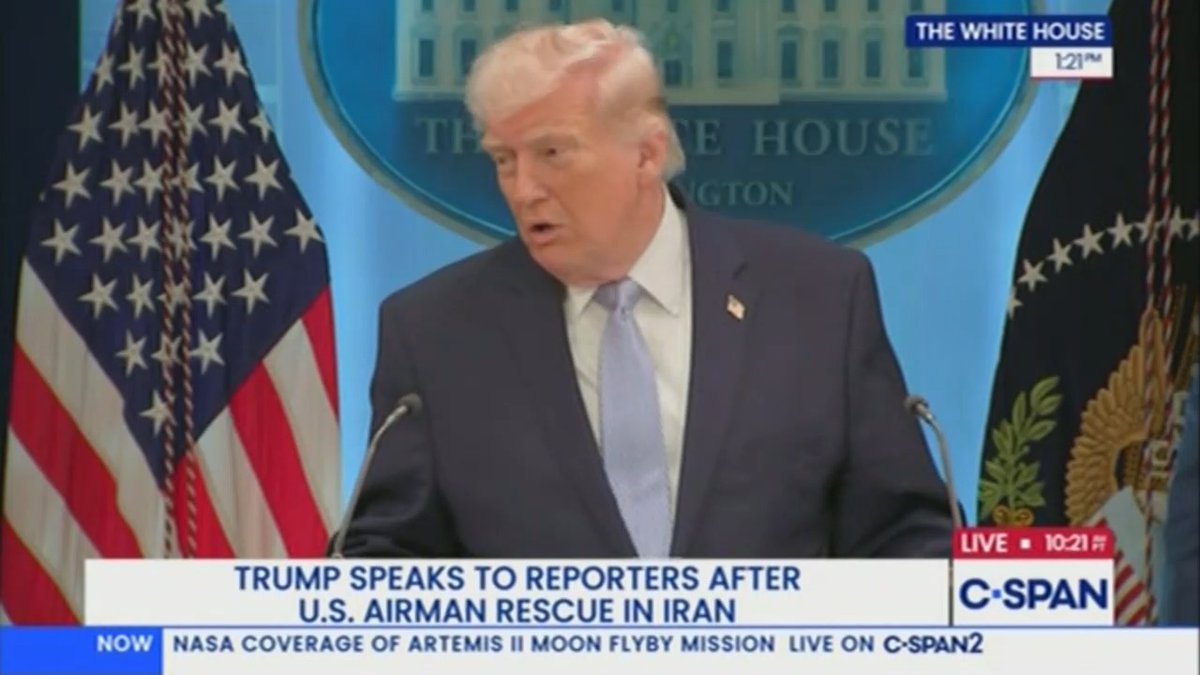 Trump threatens to arrest members of the media for reporting that a second pilot was missing: "We're going to go to the media company that released it, and we're going to say, national security, give it up or go to jail."