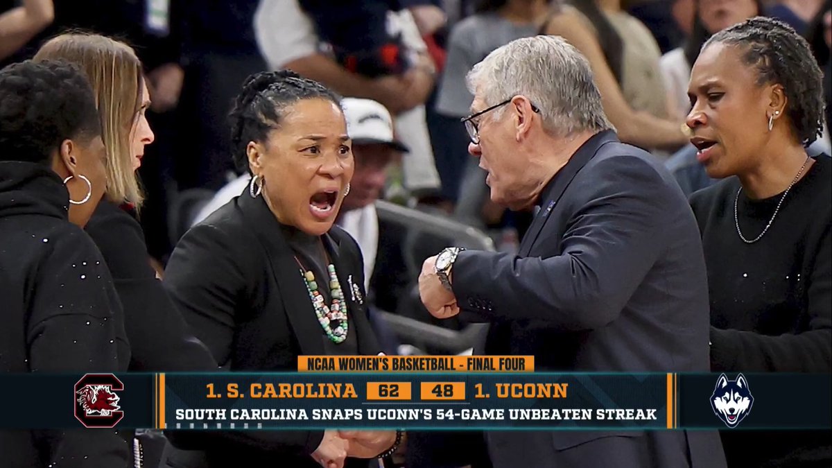 "I was embarrassed for him... Act like the greatest coach in the game – nothing's given to you, you know that!" – DP on Geno Auriemma's interaction with Dawn Staley.