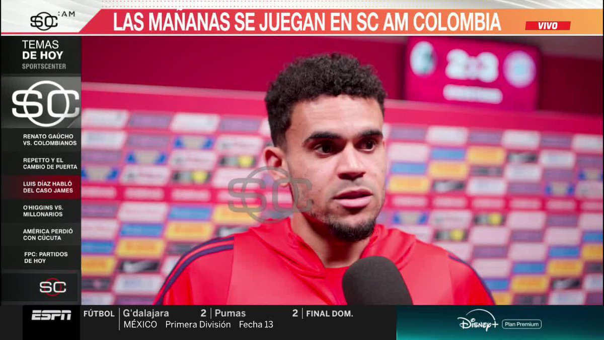 🎙️ “Lo vi un poco mal después del partido, se sentía un poco mal con una intoxicación” 🇩🇪Lo que reveló Luis Díaz sobre el estado de salud de James Rodríguez durante la fecha FIFA