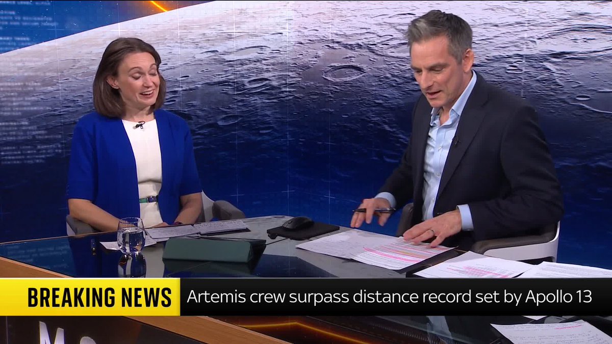 "Wow. What a moment." Space journalist Kate Arkless Grey gets emotional as she reacts to the moment the Artemis II crew travelled the farthest distance into space from Earth. 📺 Sky 501, Virgin 602, Freeview 233 and YouTube