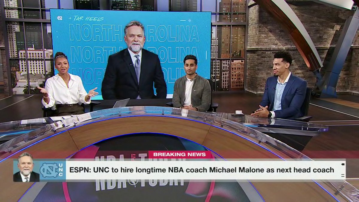 The NBA Today crew reacts to NBA Champion, colleague and friend Michael Malone becoming Carolina Basketball's next head coach 👏