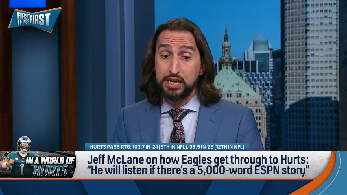 “That belief, whether it’s true or not is problematic. Whether it’s true or not...is almost secondary to the fact that his coworkers or bosses feel that way about him.” nick wright thinks this belief about Jalen Hurts is problematic for the Eagles: