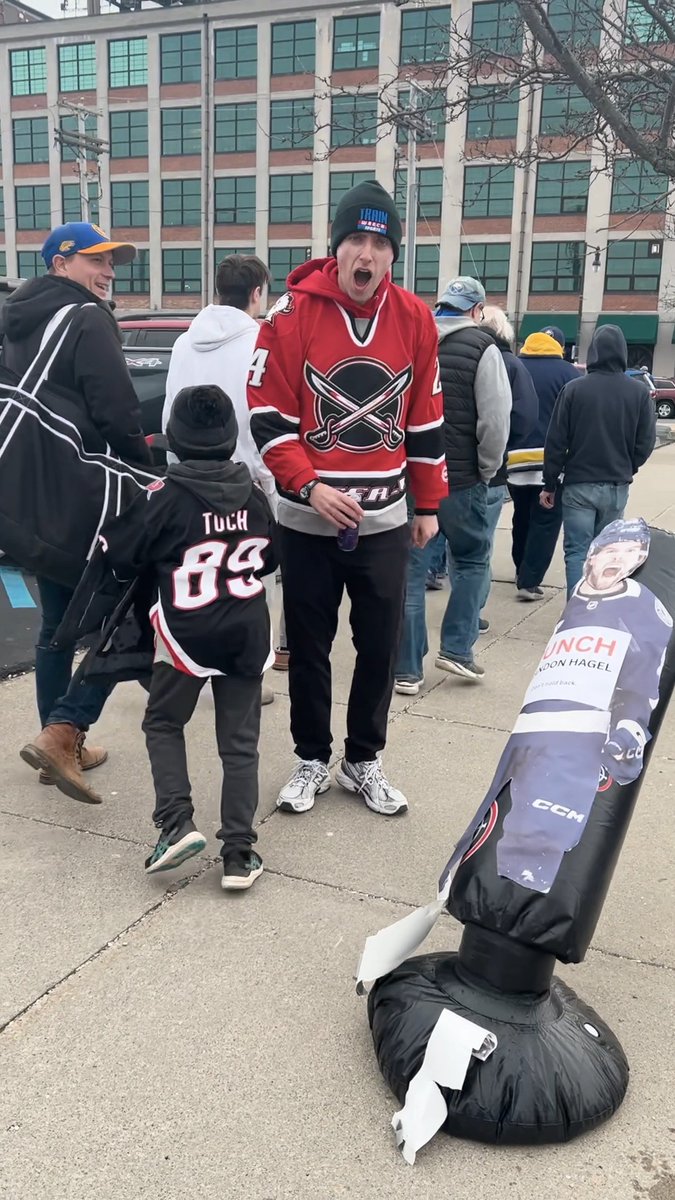 Brandon Hagel isn't playing tonight, but that doesn't mean he can escape Sabres fans
