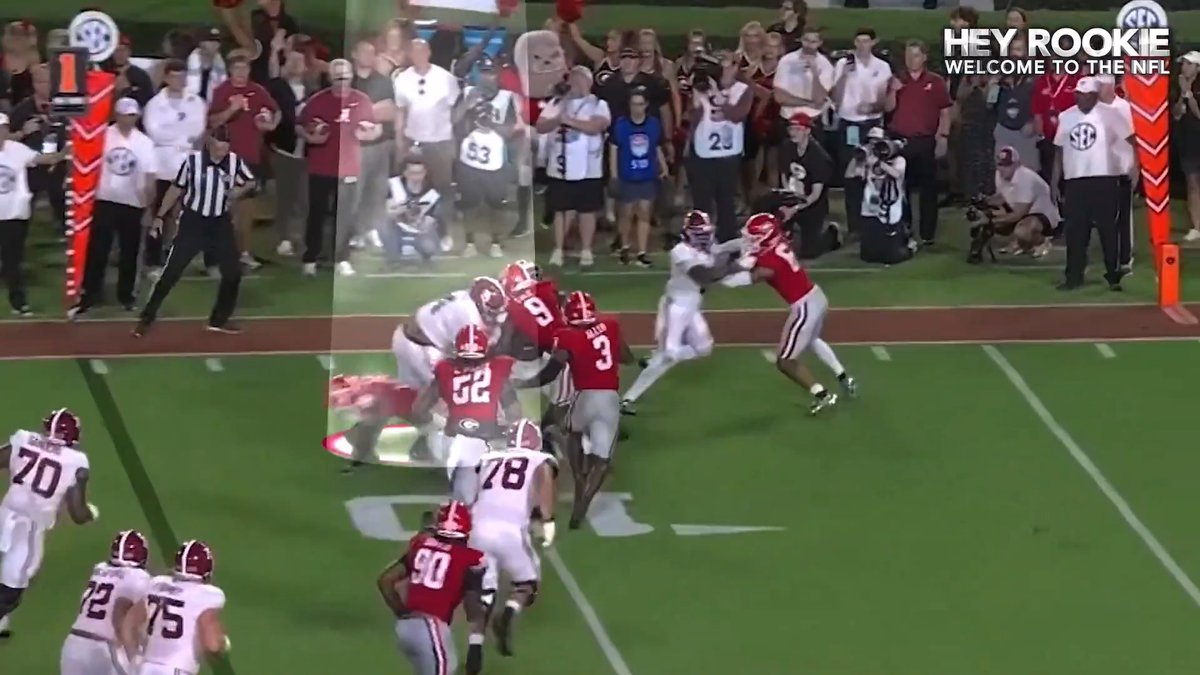 When a 6'7" 350+ pound decoy becomes the receiver 🔥 Kadyn Proctor tells the story behind this play at Alabama. #HeyRookie episode 1 streaming now on ESPN
