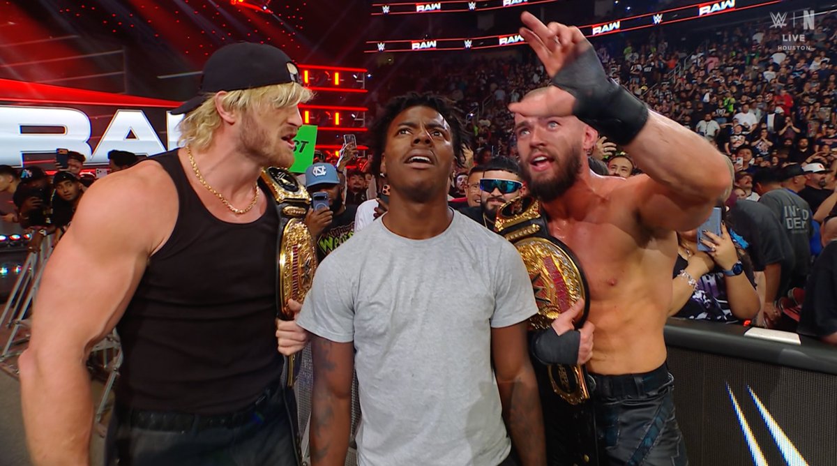 OFFICIAL 🔥 #WrestleMania LOGAN PAUL. AUSTIN THEORY. I SHOWSPEED. LA KNIGHT. JEY USO. JIMMY USO. SIX-MAN TAG MATCH. #WWERaw