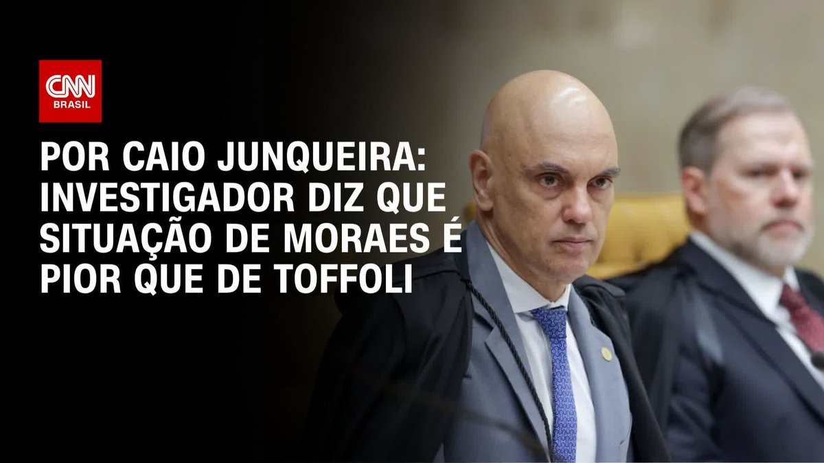 Por Caio Junqueira: Investigador diz que situação de Moraes é pior que de Toffoli; assista #CNNPrimeTime