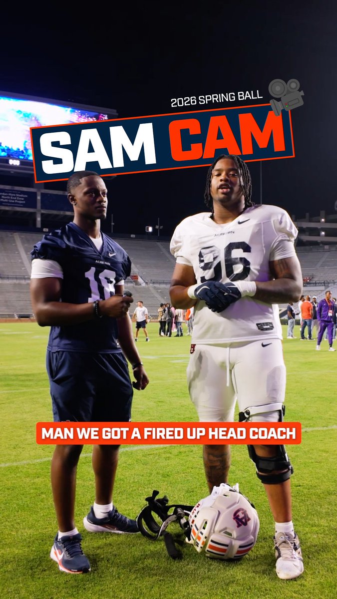 Sam Cam spreading the word 👀🎥 See you at A-Day 🦅 🗓️ April 18 ⏰ 2:00 PM CT 🎟️ FREE ADMISSION