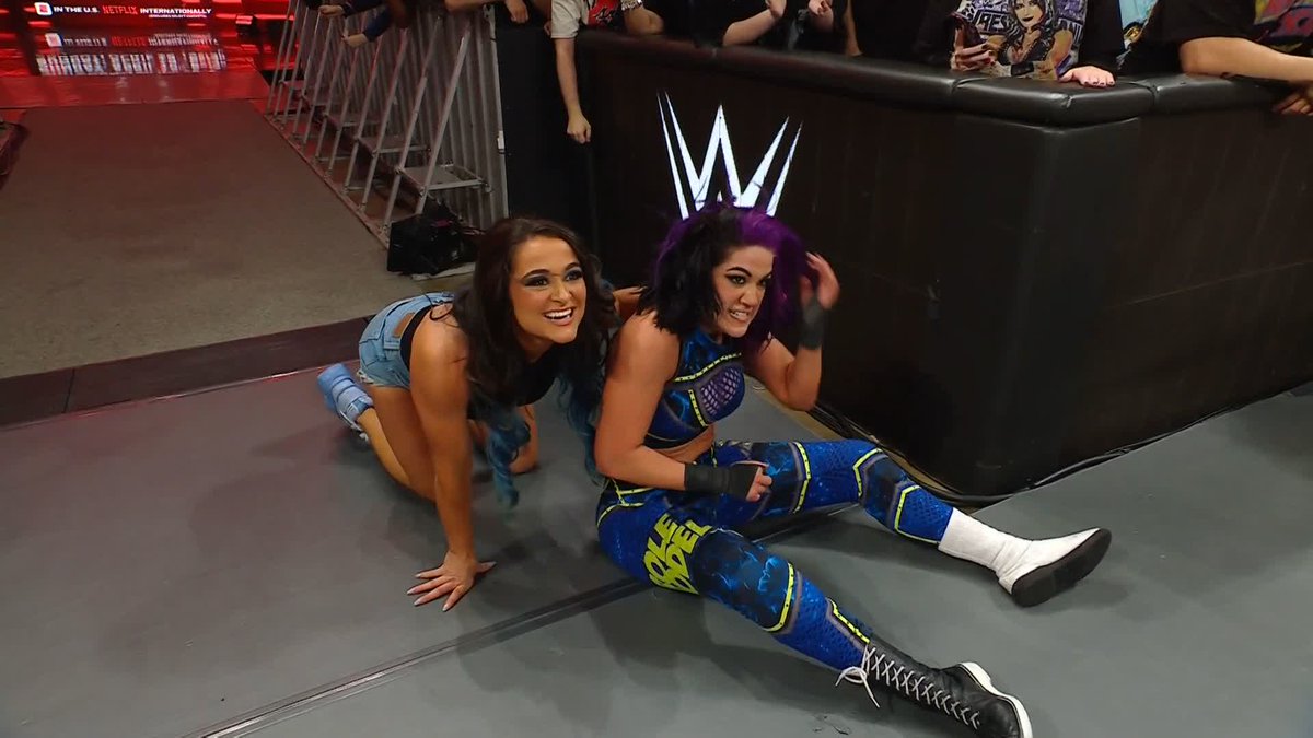 With some help from LYRA VALKYRIA, Bayley picks up the VICTORY! 😯 Serious momentum for the duo before #WrestleMania!
