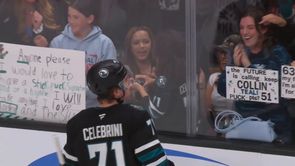 Macklin Celebrini is making memories 🥹