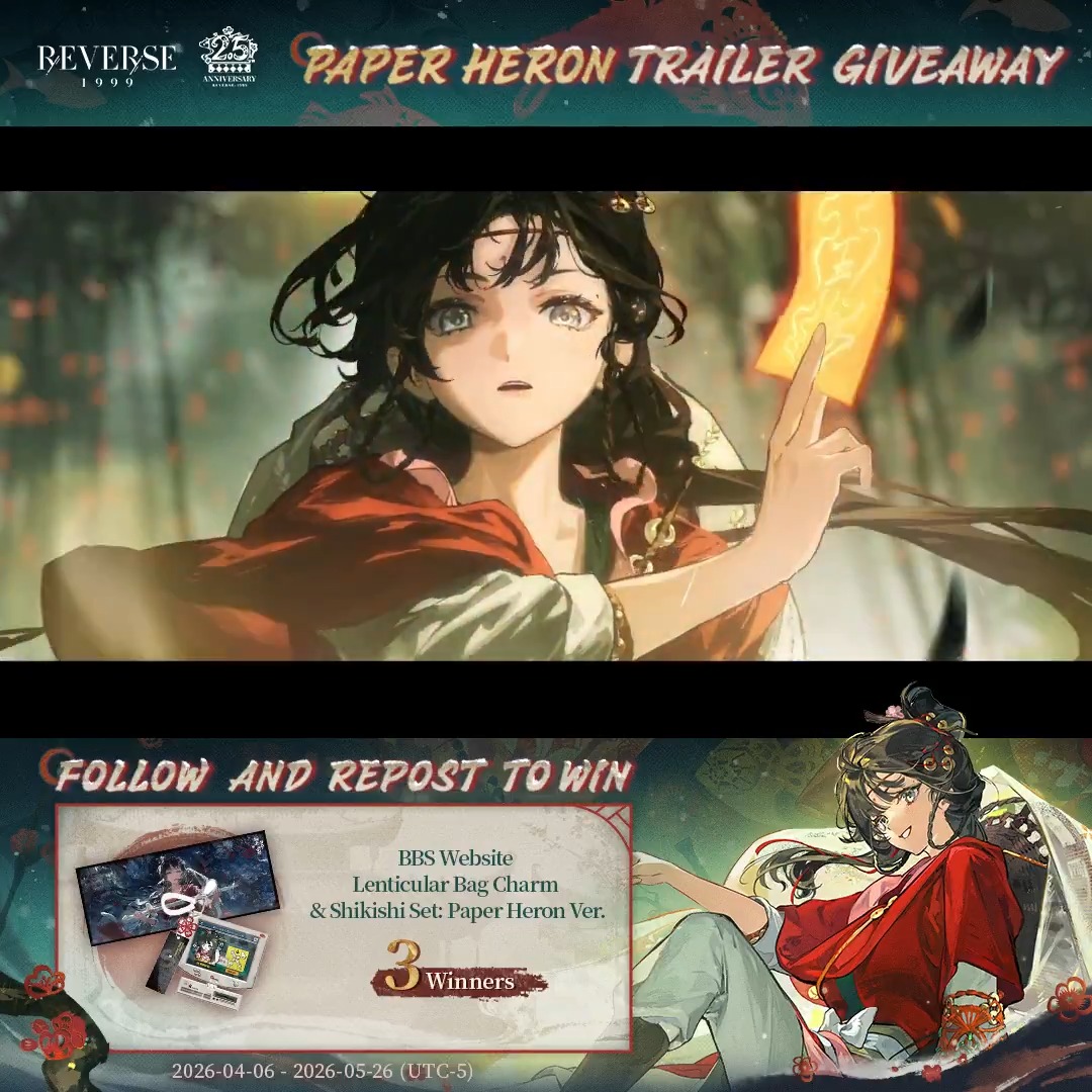 Paper Heron Trailer - A Thousand Springs Lived | Reverse: 1999 She chases even the hint of flavor; she carries a lineage's last breath. Version 3.4 Spring Unending will be available on Apr. 16th. [Giveaway] 1. Follow Reverse: 1999 | Version 3.5 Available Now 2. RT before May.26th