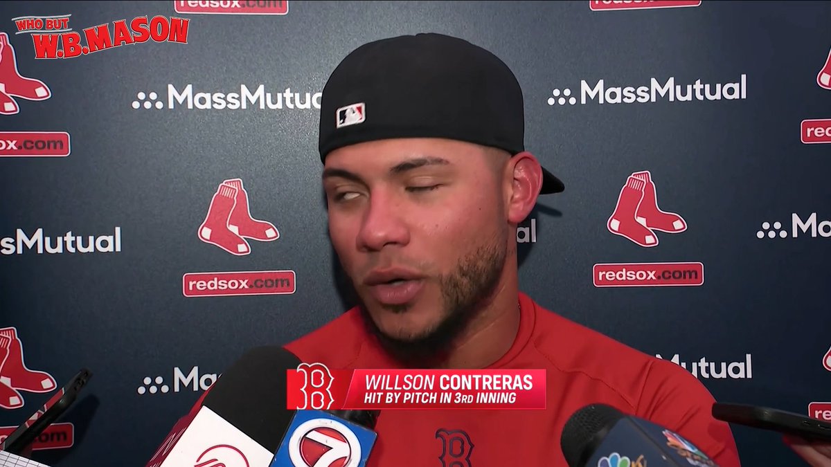Willson Contreras on the tension between him & the #Brewers: "It's not just a hit by pitch. That's the 24th time [the Brewers have] hit me in my career. That's the 6th time [Woodruff] hit me... it's not coincidence... they're gonna hit me again, and we'll see what happens." 😳 🎙️ presented by W.B. Mason Co.