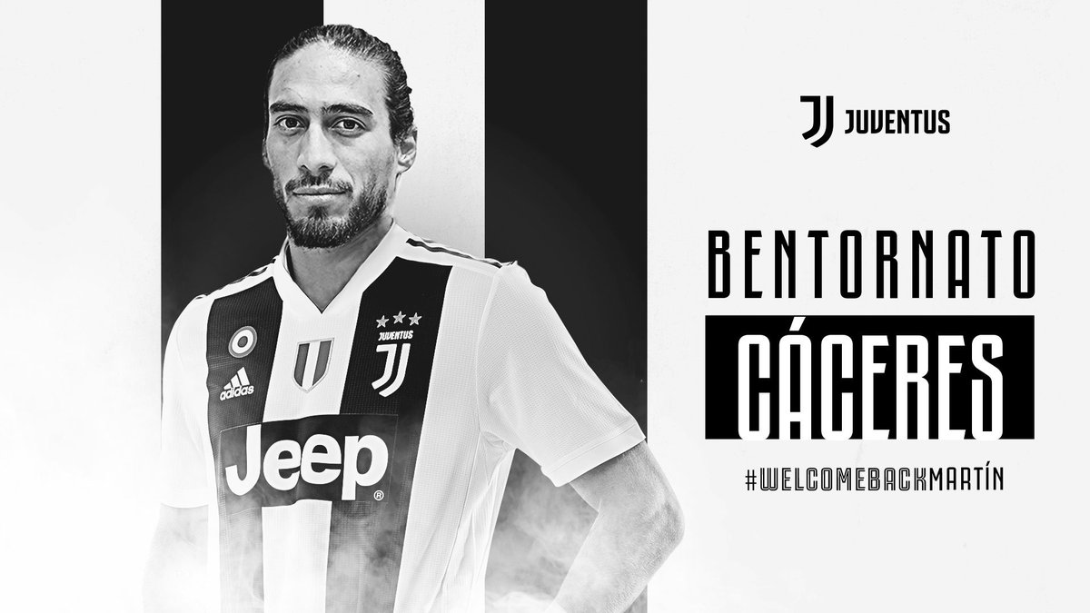 🇺🇾💪 Martín Cáceres won x6 Serie A titles, x3 Supercoppa Italiana and x2 Coppa Italia at Juventus! The defender made a total of 119 appearances at the Italian club. Today, he turns 39. 🖤🤍