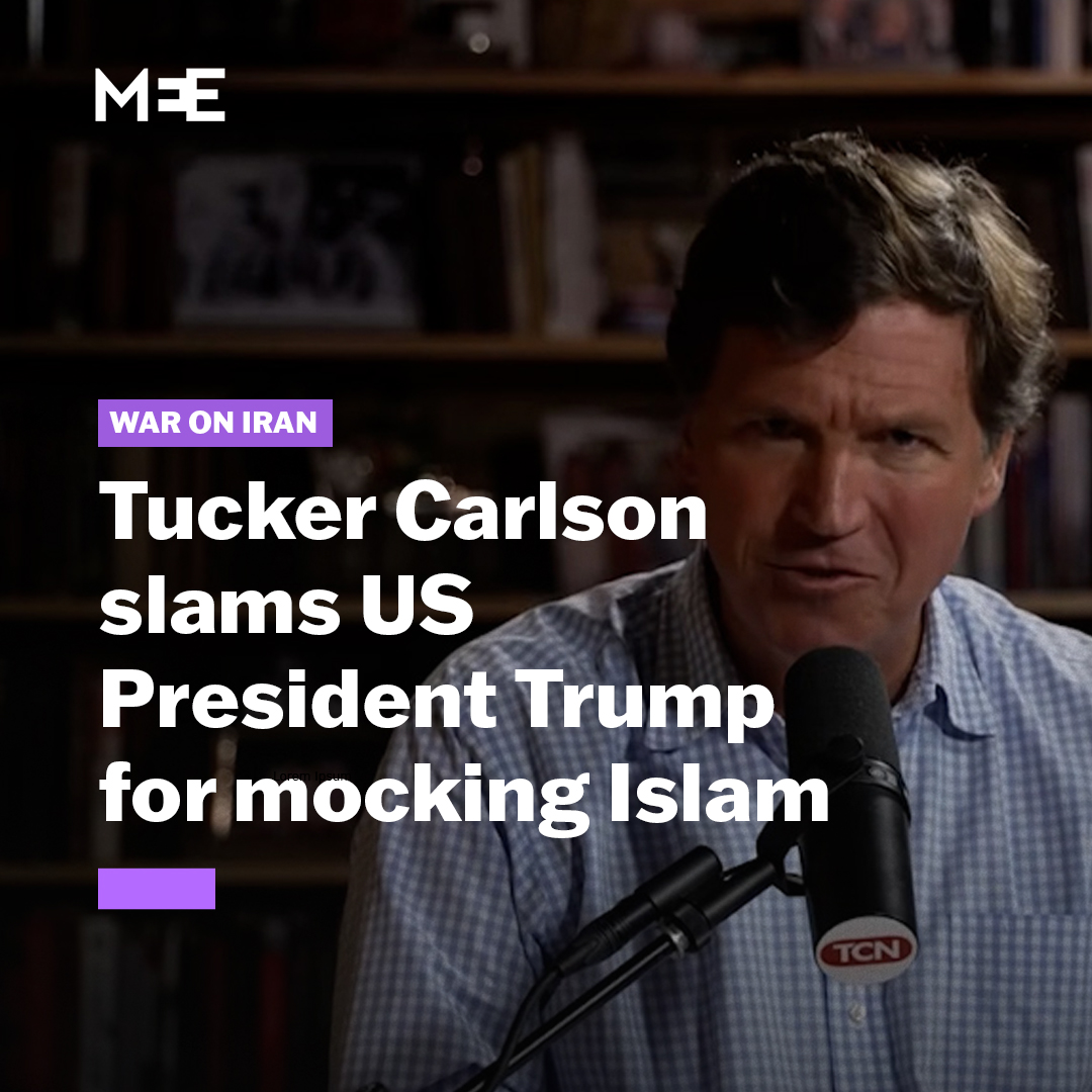 “No president should mock Islam; that’s not your job.” Tucker Carlson criticised US President Donald Trump for mocking Islam in his latest social media post, saying that it is an “intentional desecration of beauty and truth, which is the definition of evil”