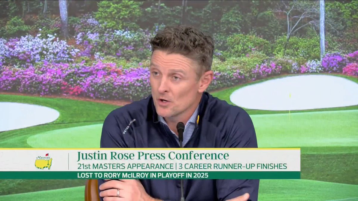 🗣️ "I hope it only boosts my belief I can go ahead and do it" Justin Rose on whether he can go one step further and win The Masters 💪