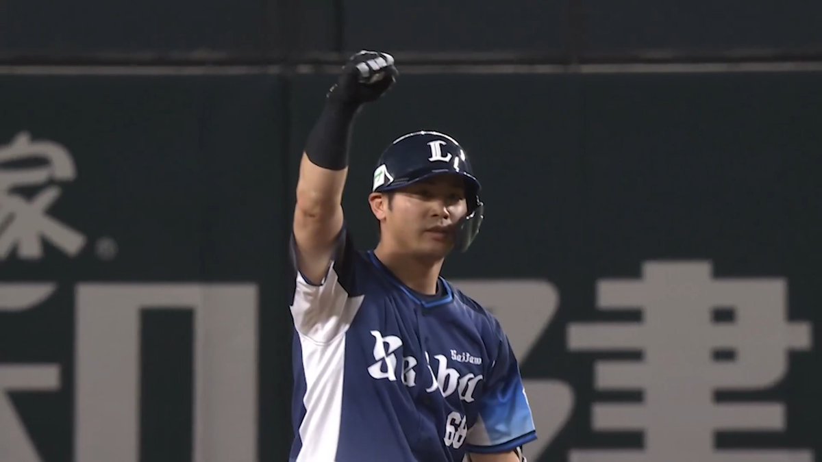 #岸潤一郎 選手の適時二塁打で勝ち越し! 一塁の #桑原将志 選手が激走し、一気に生還します! #seibulions #打破