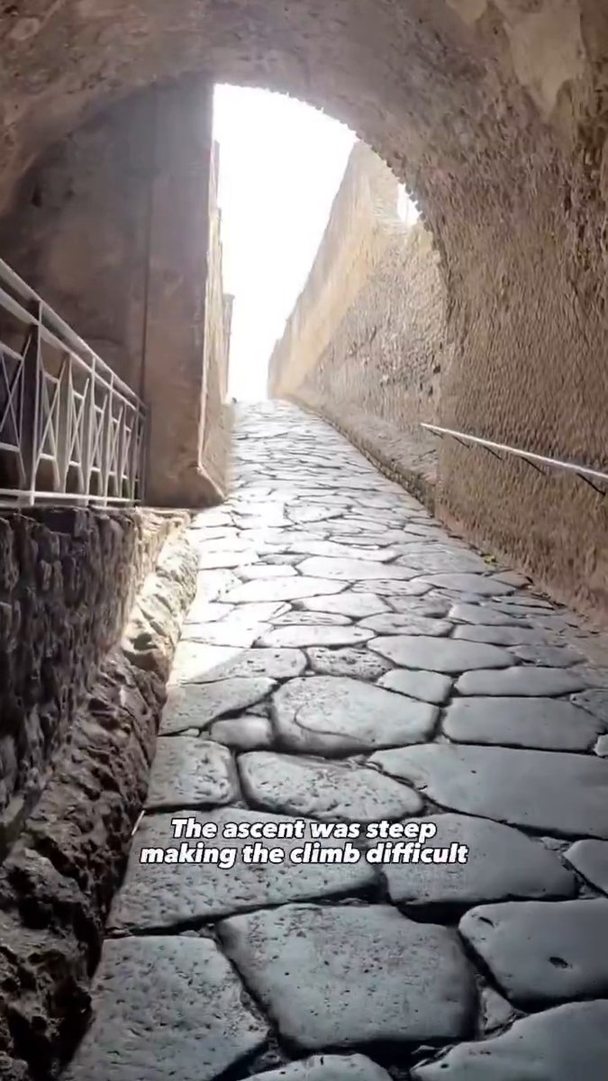 2,000 year‑old 'high‑tech'. In Pompeii, tiny white stones acted as night reflectors glowing under moonlight to guide travelers. Sound on 🔊