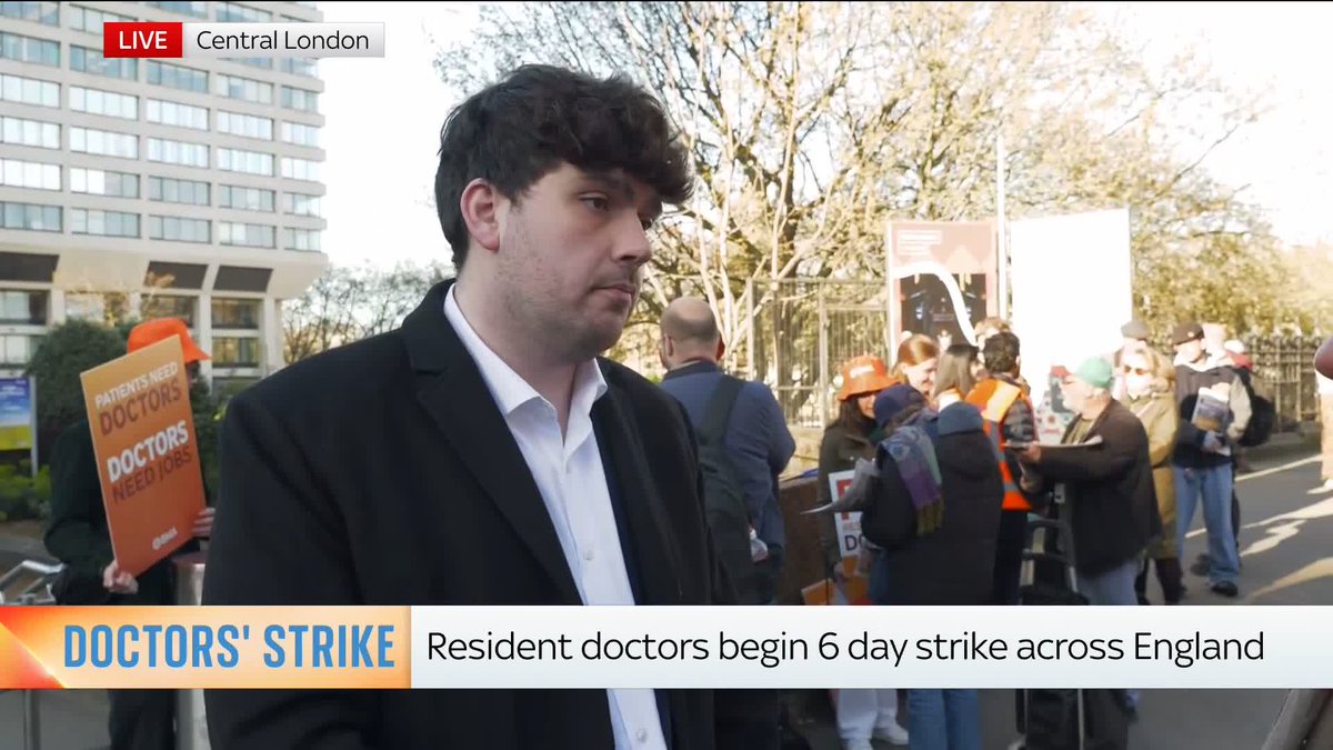 'Are talks between the BMA and the government continuing during this strike action?' - Ashish Joshi 'The government will not talk to us' - Chair of Resident Doctors Committee at the BMA, Dr Jack Fletcher