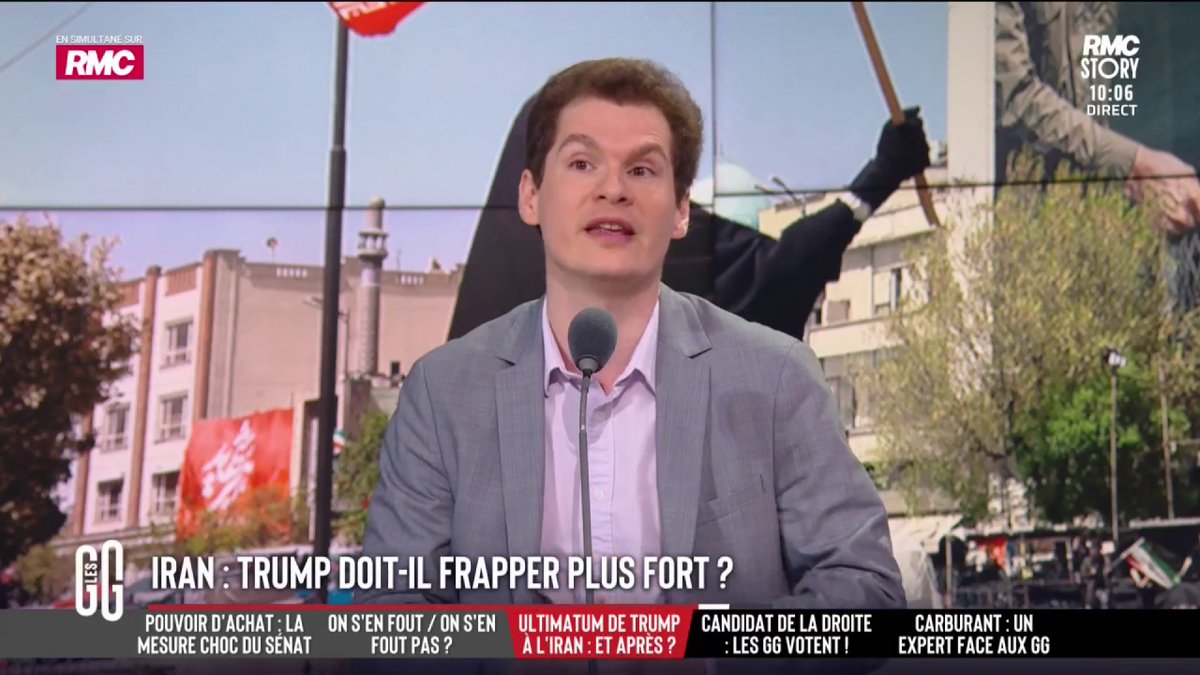 🇮🇷 Iran : Trump doit-il taper plus fort pour faire céder le régime des mollahs ? 🗣️ Jean-Loup Bonnamy : "Donald Trump menace de commettre un crime de guerre. Il fait ça parce qu'il est aux abois. Il dort mal la nuit parce qu'il a fait une énorme connerie." #GGRMC