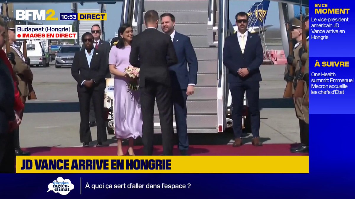 Le vice-président américain JD Vance arrive en Hongrie pour une visite en soutien à Viktor Orbán avant les élections législatives de dimanche #BFM2