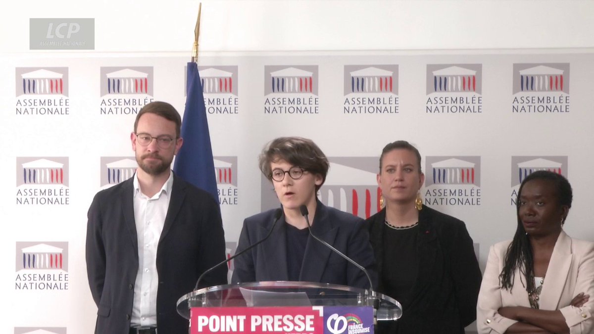 Pétition contre la loi Yadan : "Nous demandons que cette pétition soit examinée à l'ordre du jour de l'Assemblée nationale avant l'examen du texte, soit avant le jeudi 16 avril", déclare la députée LFI Gabrielle Cathala. #DirectAN