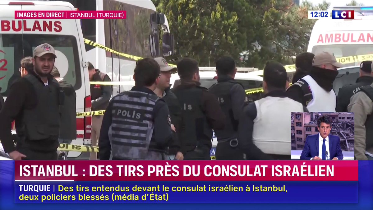 🔴 Turquie : tirs devant le consulat israélien à Istanbul