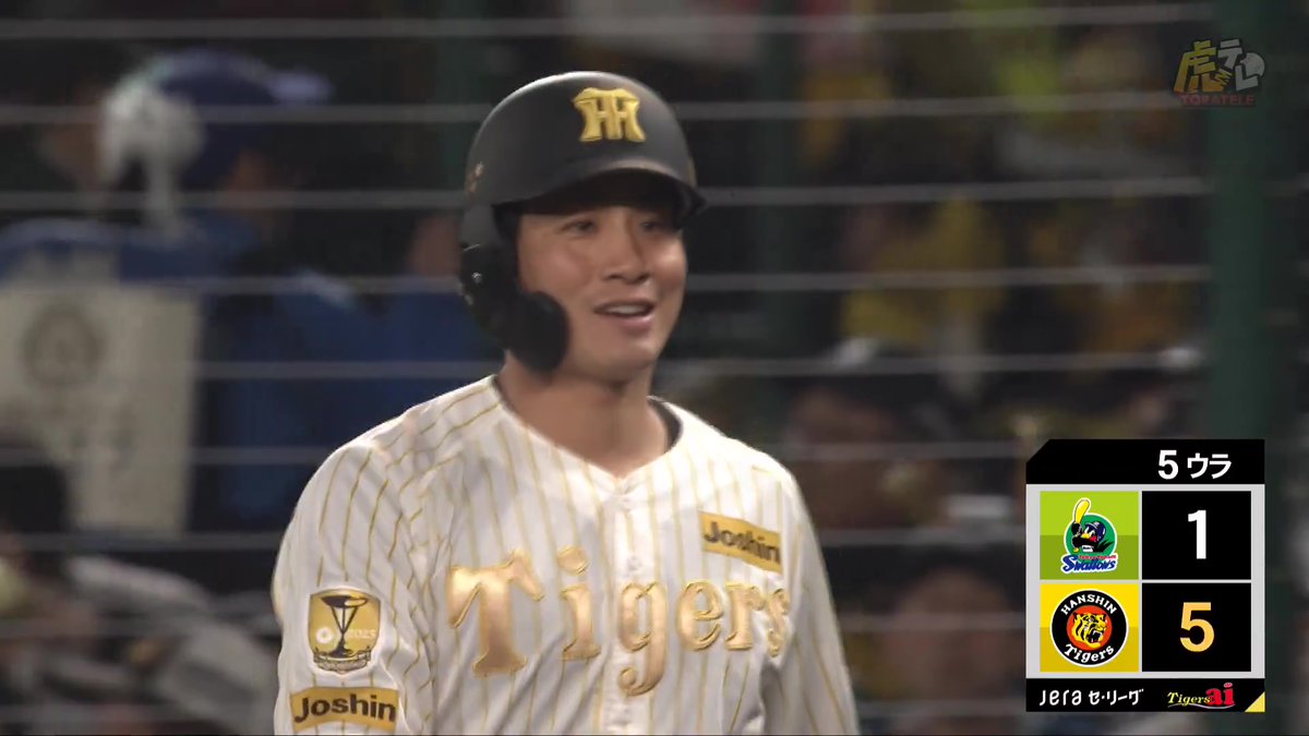 5回裏、好調・木浪聖也選手がセカンドタイムリー内野安打で追加点を奪う！