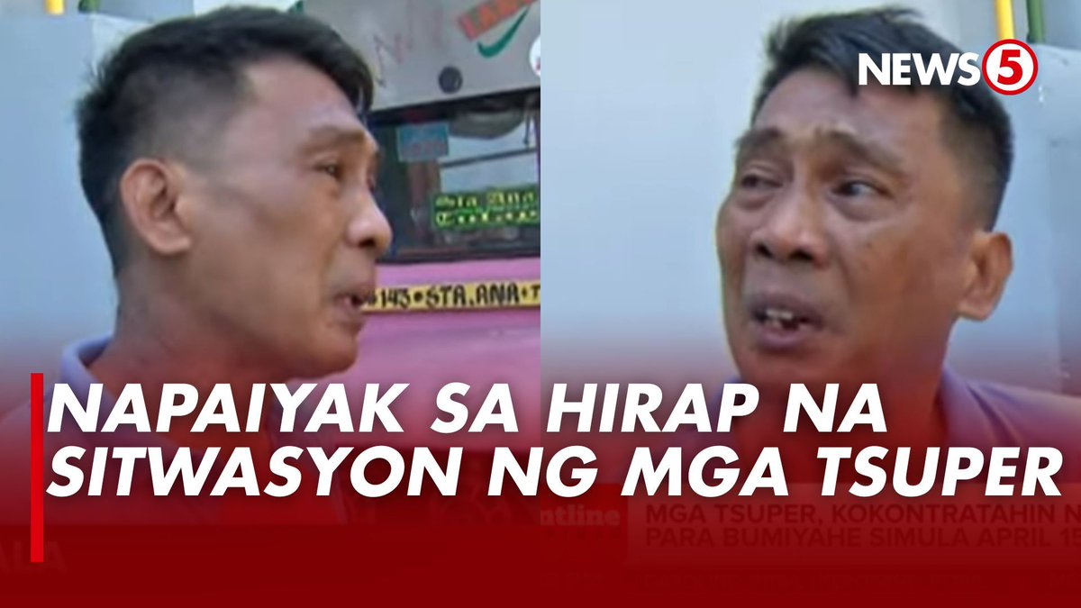 'MAHIRAP TALAGA, HALOS MAUWI MO NA LANG P300' Hindi na napigilan ng tsuper na si Ruel ang pagtulo ng kanyang luha nang ibahagi niya ang sitwasyon nilang mga jeepney driver sa gitna ng nagpapatuloy na taas-presyo sa petrolyo. | via Gio Robles