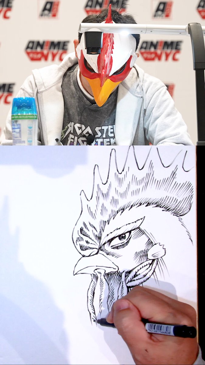 Watch as Rooster Fighter creator 桜谷シュウ 『ニワトリ・ファイター』 Rooster Fighter 第12巻 ４月３日発売！！ brings Keiji to life! 😮