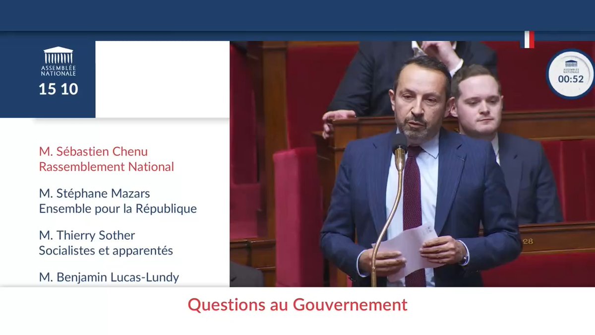 Prix des carburants | "Après le jeu des 7 erreurs, voici celui des 7 mensonges !" Sébastien Chenu (RN) fustige l'envolée des prix des carburants. Il dénonce une "incapacité totale" du Gvt à se remettre en cause face à "la détresse des Français qui travaillent". #DirectAN #QAG