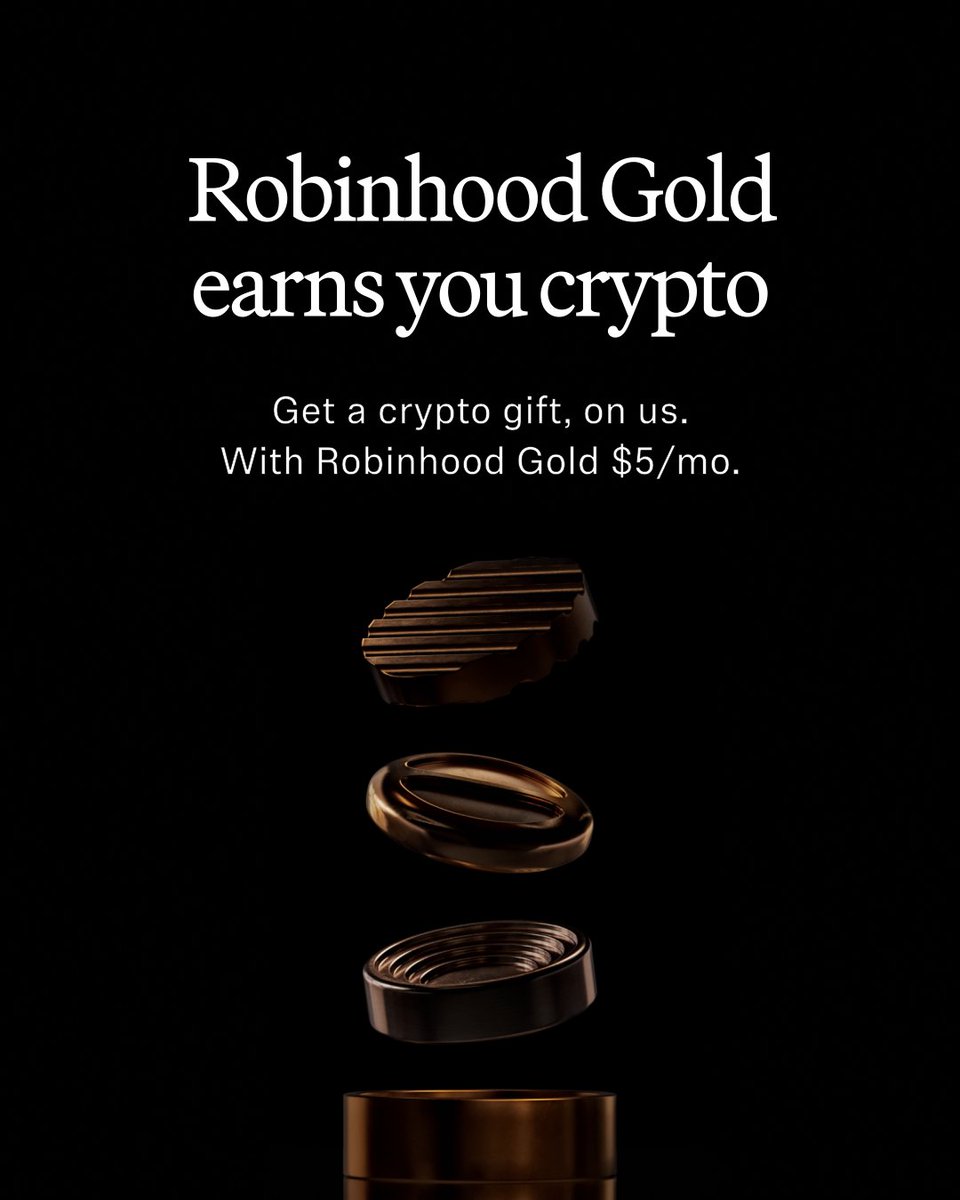 A crypto gift for Robinhood Gold members, and each holds a full coin. Your Gold Rewards crypto gift could be DOGE, SOL, or another coin, with one lucky Gold member even getting a full BTC. Free method of entry available. Join Robinhood Gold ($5/mo) and claim a full coin on us. Rules apply.