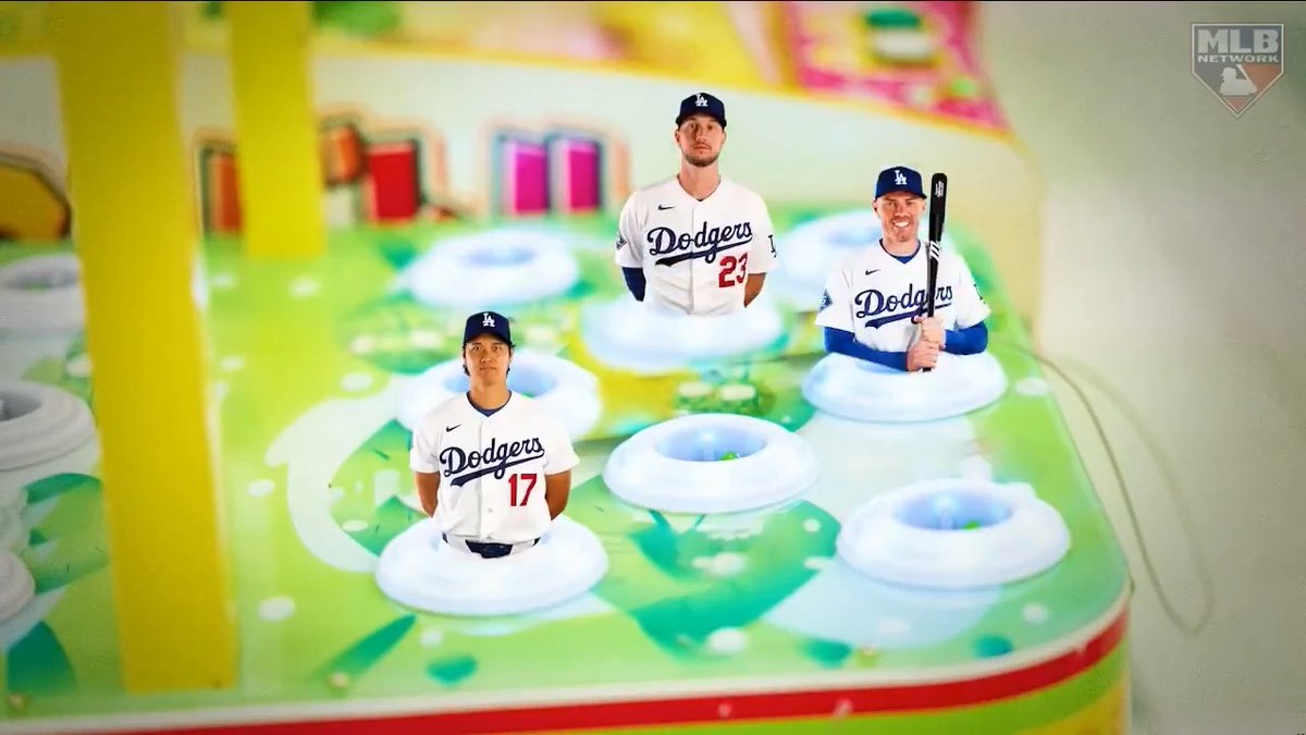 Is the Los Angeles Dodgers lineup a Whac-A-Mole?! 🤣 #MLBCentral