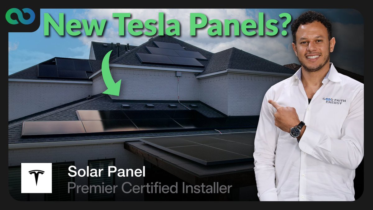 First installation of Tesla's new 420W solar panel in Texas.