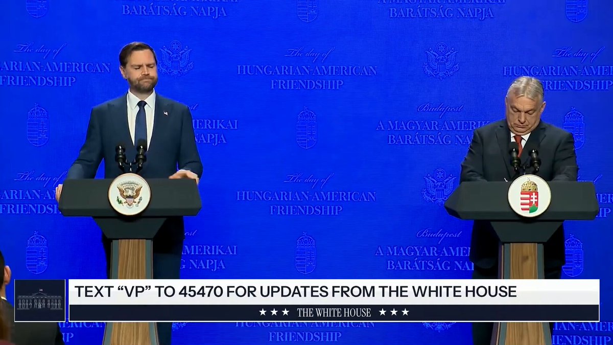 El vicepresidente de EEUU, JD Vance, denuncia desde Hungría y junto a Viktor Orbán la injerencia de los burócratas de Bruselas en las elecciones: «Es uno de los peores casos que he visto»