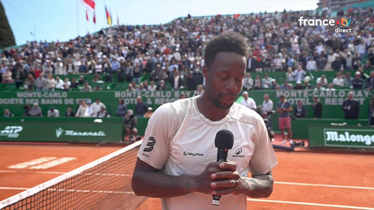 🎾 #RolexMonteCarloMasters | 🗣️ "Je suis rentré ici pour la première fois en 2005, un tournoi magnifique, si ce n'est le plus beau au monde." 🎙️ À 39 ans, Gaël Monfils fait ses adieux au tournoi de Monte-Carlo !