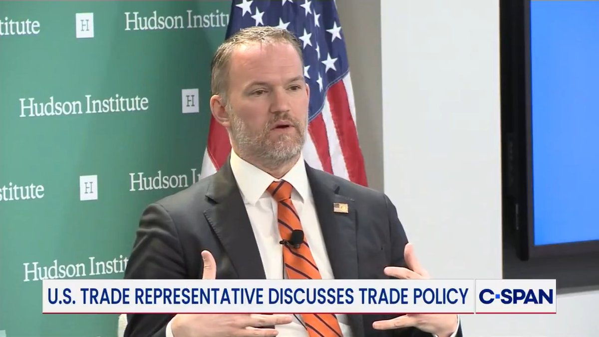 US Trade Rep. Jamieson Greer: "The United States and China, I would characterize our economic and trade relationship as stable…At the same time, we have to protect our national security, our economic security."
