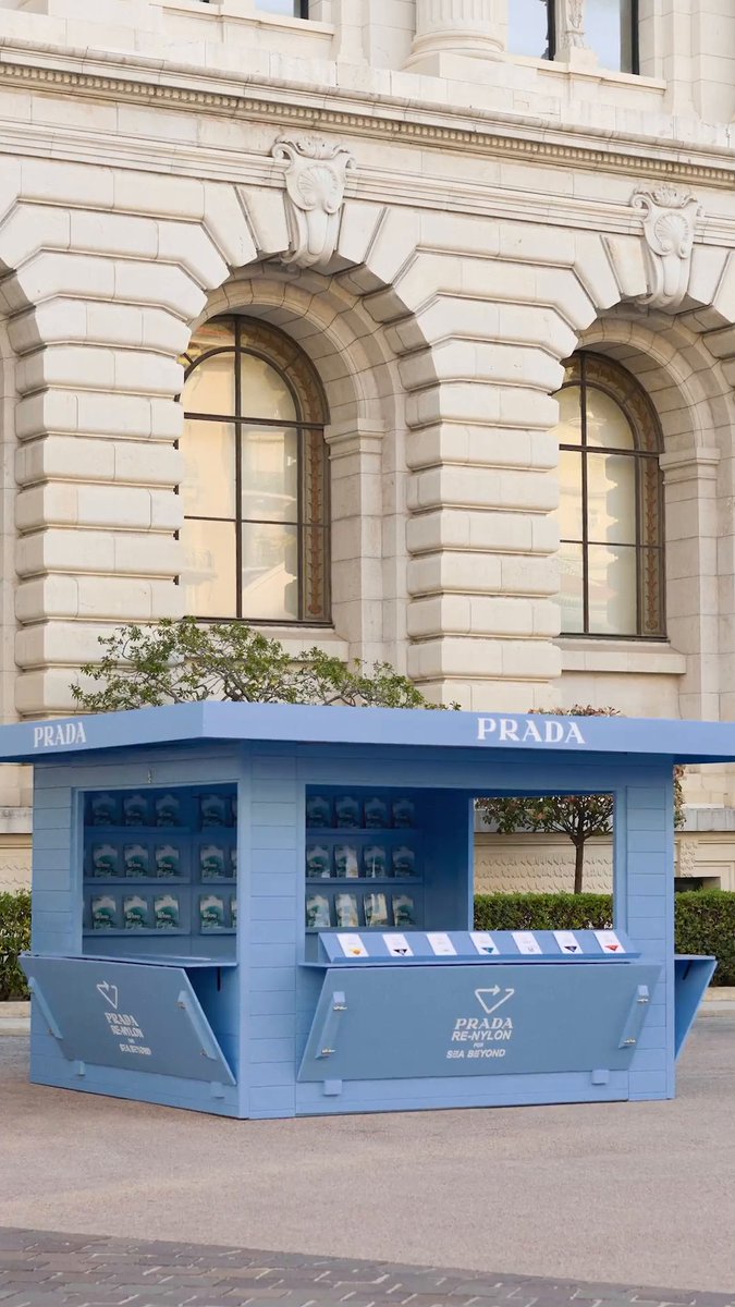 A collection extending into a global initiative. 1% of the proceeds from the Prada Re-Nylon for SEA BEYOND Collection benefit SEA BEYOND, the project by Prada Group conducted in partnership with UNESCO. Venice, Miami, Tokyo, Shanghai and Monte Carlo showcase the story of the project in different manners: a personalized newsstand on the Riva degli Schiavoni, a lifeguard tower in Lummus Park, the Prada Miyashita façade as a living ocean, the Prada Rong Zhai garden space takeover, and the Oceanographic Museum of Monaco hosting workshops and an ephemeral kiosk. Find out more: #PradaReNylon #Prada
