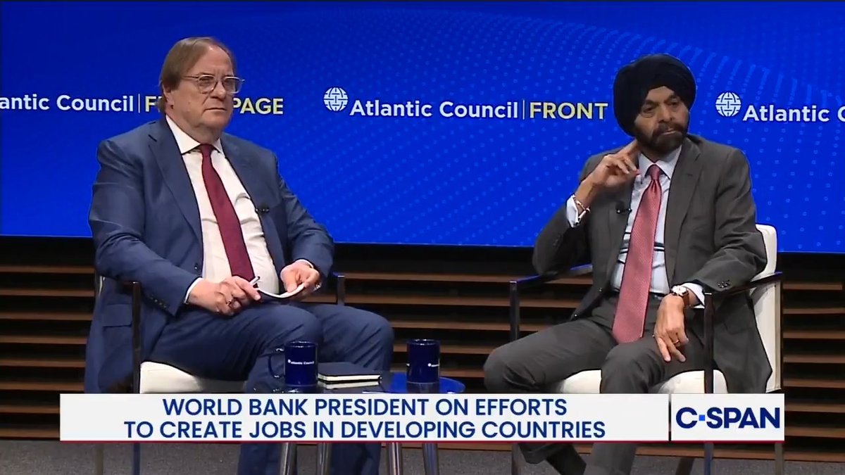 Pro-Palestinian protester calls out World Bank President Ajay Banga on Gaza peace plan: "You are shaking hands with the devils of genocide, you need to resign…shame on you."