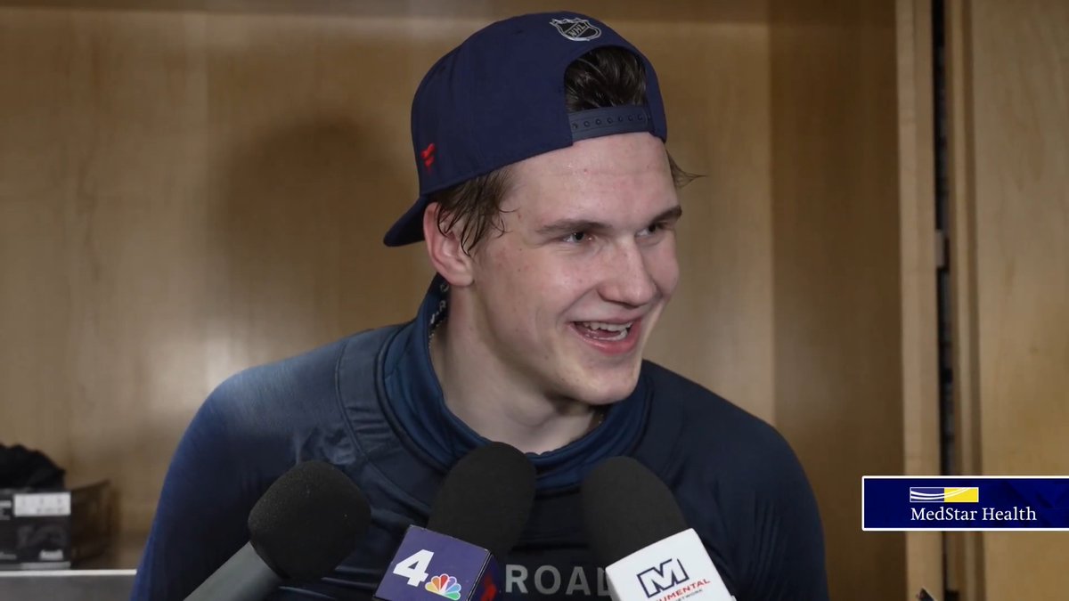 “If you would’ve told me [I’d debut with my brother] in my childhood, I would hang up the phone — It’s spam or something. Unbelievable, really special.” Ilya Protas on his reaction to being called up and the prospect of making his NHL debut tomorrow. #ALLCAPS | MedStar Health