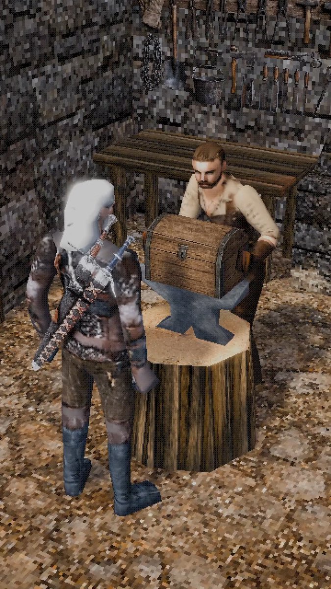 Geralt just was looking for a sword and found this #witcher #rpggames