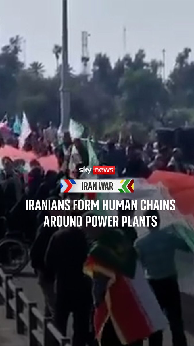 Iran has called on young people to form human chains around critical infrastructure as Trump’s deadline for Tehran to reopen the Strait of Hormuz looms. Iran war latest: