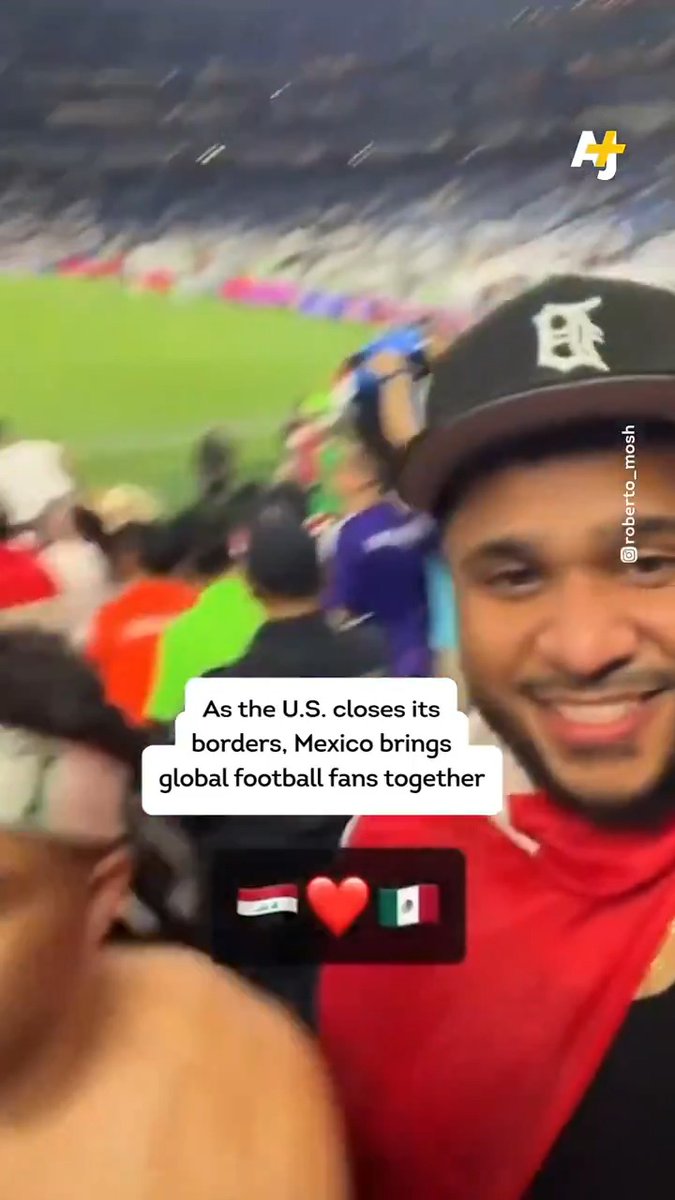 Iraqi and Mexican football fans shared these moments of solidarity at playoff matches for the 2026 World Cup. Mexico is co-hosting the World Cup with Canada and the U.S., where there are concerns about how international fans will be treated.