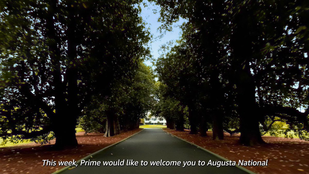 Welcome to Augusta National. The Masters now begins on Prime, starting April 9 and 10 at 1PM ET.