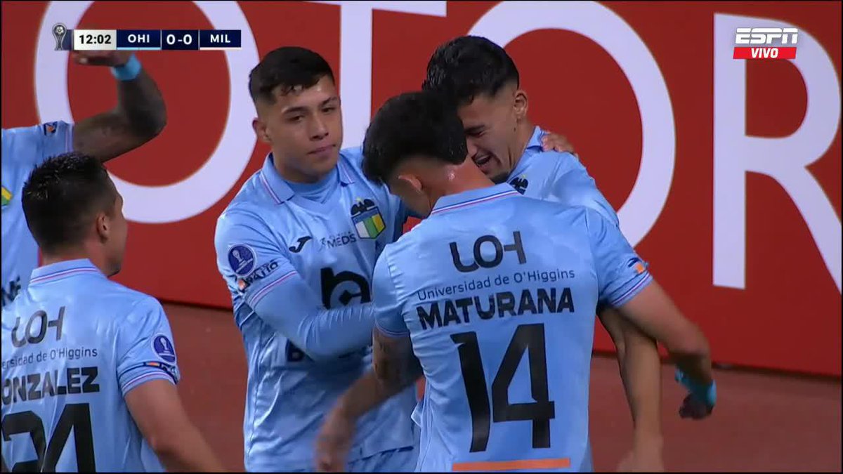 Gol de O'Higgins Arnaldo Castillo O'Higgins 1️⃣0️⃣ Millonarios #Sudamericana