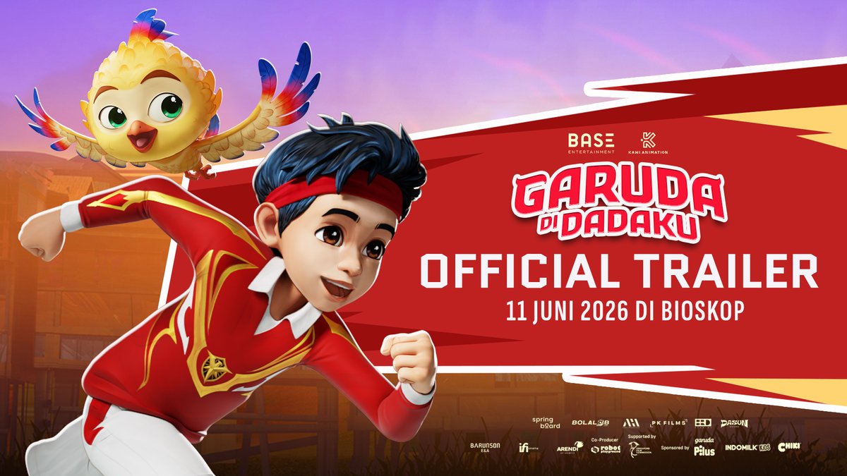 Garuda di Dadaku Animation! Karakter utamanya beda, tapi 1 universe dengan versi live actionnya dulu. Hal menarik lainnya, genrenya: sports drama fantasy! 😳 11 Juni di bioskop 🕊️