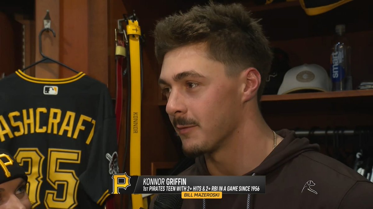 "That was awesome, getting him a win. When a guy throws like that, you gotta score runs for that man." Konnor Griffin is glad to be playing behind Paul Skenes 🏴☠️