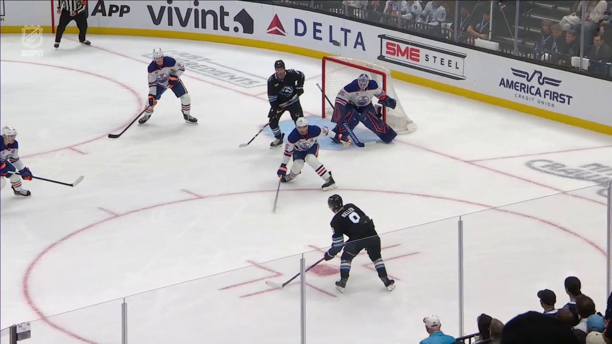 CAPTAIN KELLER GETS IT DONE IN OT 🥶 The Mammoth pick up a clutch 2 points over the Oilers 💪