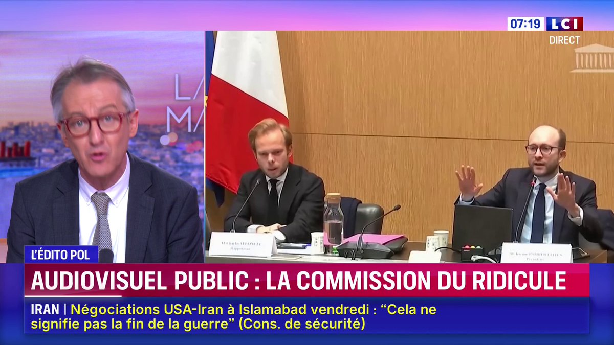 Audiovisuel public : fin des auditions de la commission d'enquête parlementaire ➡️ C'est l'édito de Christophe Barbier